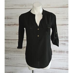Lynn Ryan Black Blouse sz Small